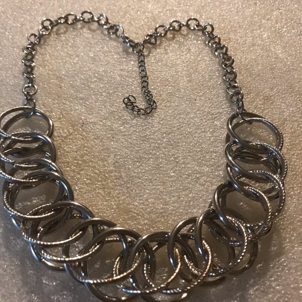 Silver Chain Link Statement Necklace - Women Jewelry